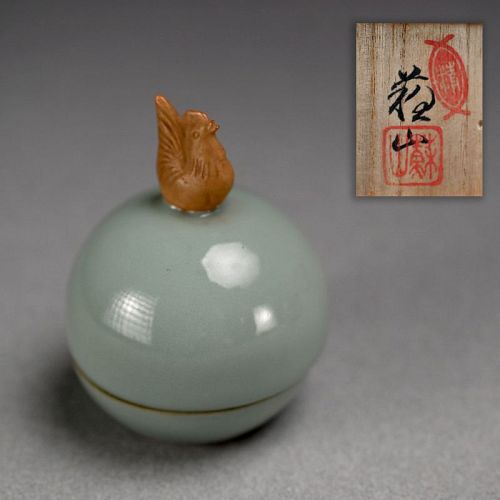 Suwa Sozan I Porcelain Kogo Incense Case, 1921, Zodiac