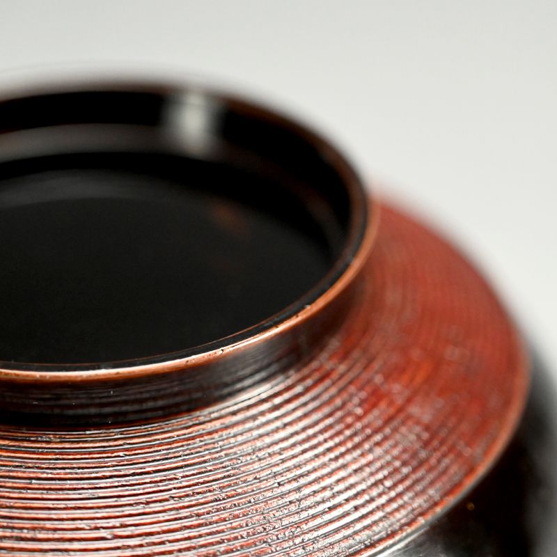 Lacquered Haisen Bowl Set by Tachibanaya Tomoshichi