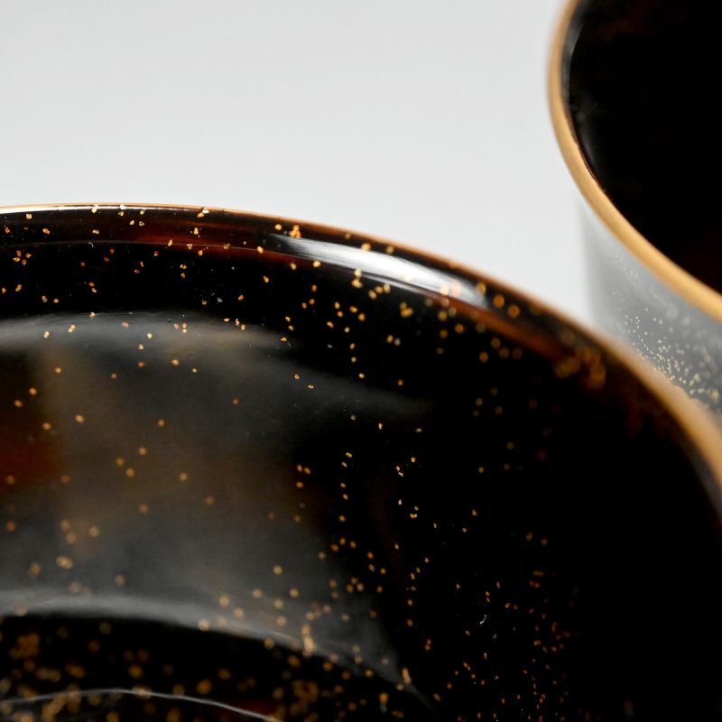 Lacquered Haisen Bowl Set by Tachibanaya Tomoshichi