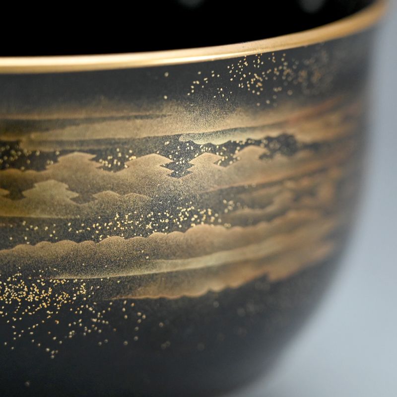 Lacquered Haisen Bowl Set by Tachibanaya Tomoshichi