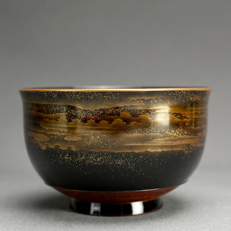 Lacquered Haisen Bowl Set by Tachibanaya Tomoshichi