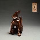 Shishi Lion Bronze Koro Incense Burner by Hasuda Shugoro