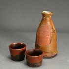19th c. Karatsu Sake Set