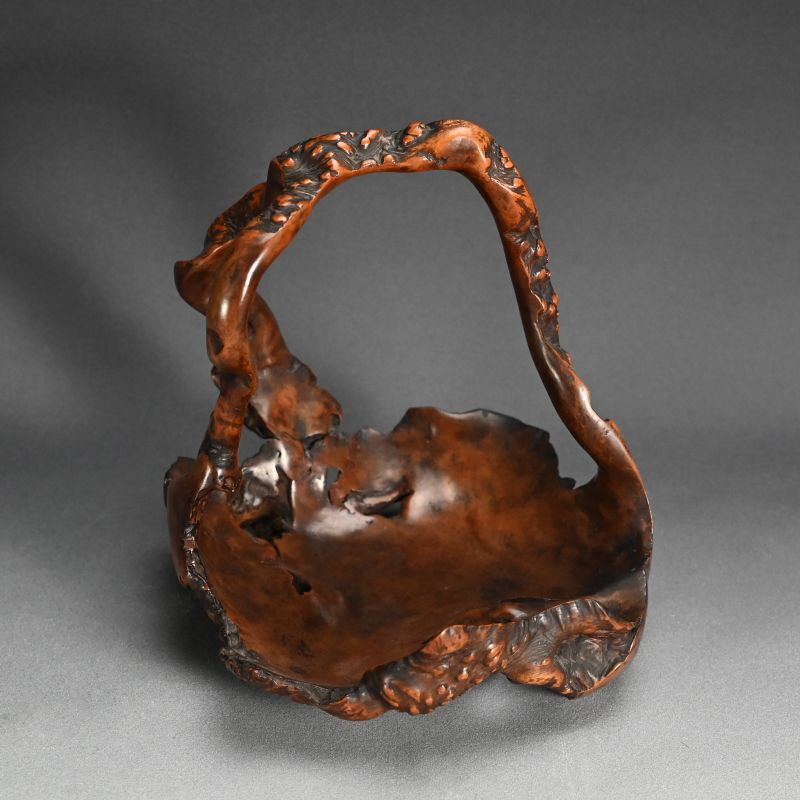 Beautiful Antique Japanese Root-Wood Basket B