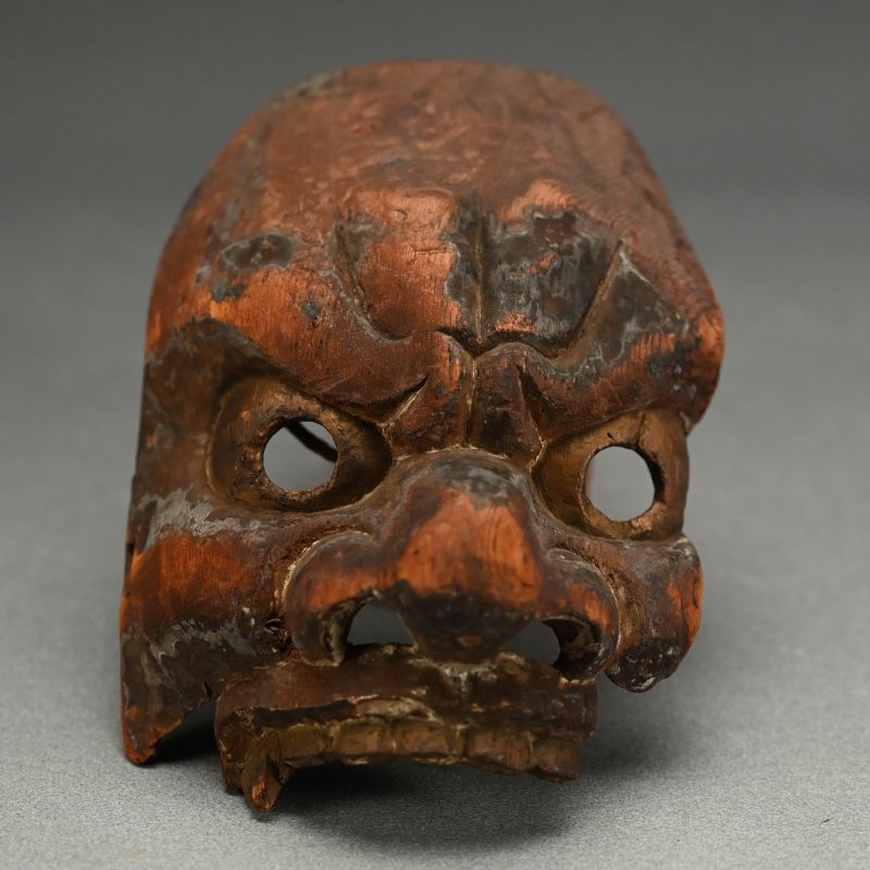 Ancient Japanese Oni Devil Mask fragment