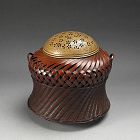 Bamboo Basket Koro Incense Burner