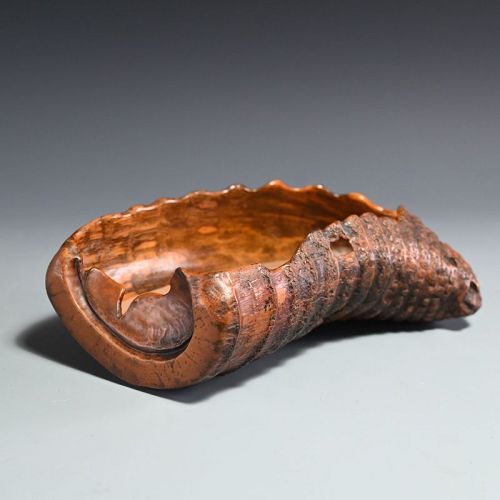 Antique Japanese Bamboo Kashiki Serving Tray, Scholar Art