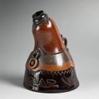 Antique Japanese Lacquer Gourd with Brass Fittings