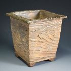 Akahadayaki Uekibachi Edo p. Bonsai pot by Okuda Mokuhaku
