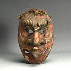 Ancient Wooden Tengu Mask, Kamakura to Muromachi period