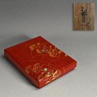 Antique Japanese Rimpa Revival Lacquer Writing Box