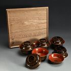 Wajima Lacquer Bowl Set by Tachibanaya Asano Tomoshichi