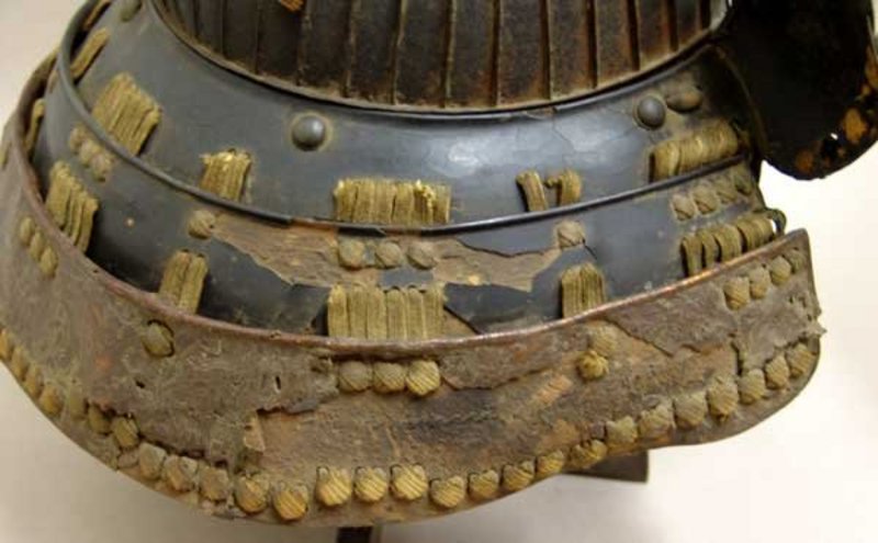 SIGNED 16th c. Japanese Armor HARUTA KABUTO