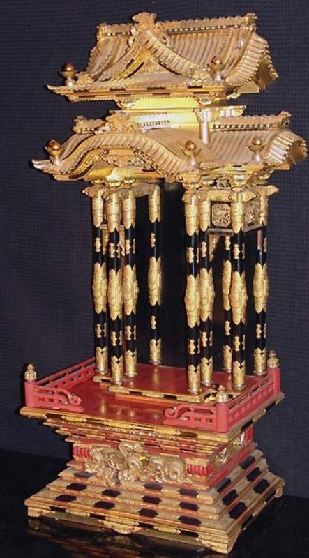 Incredible Antique Japanese Lacquer ALTAR TEMPLE