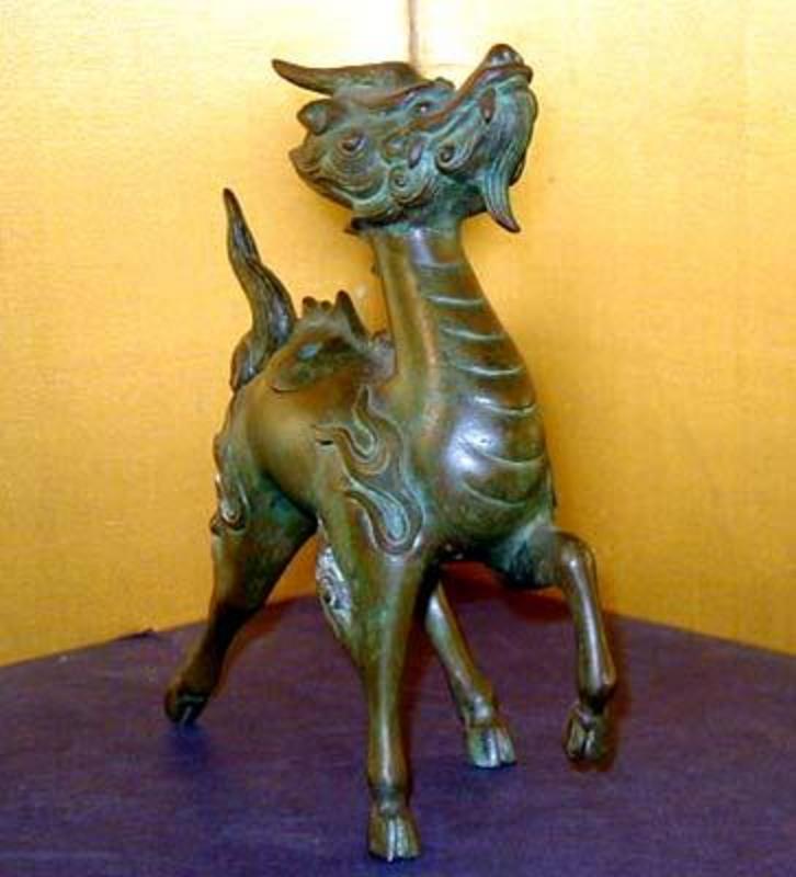 RARE BRONZE KIRIN KORO by KATORI MASAHIKO