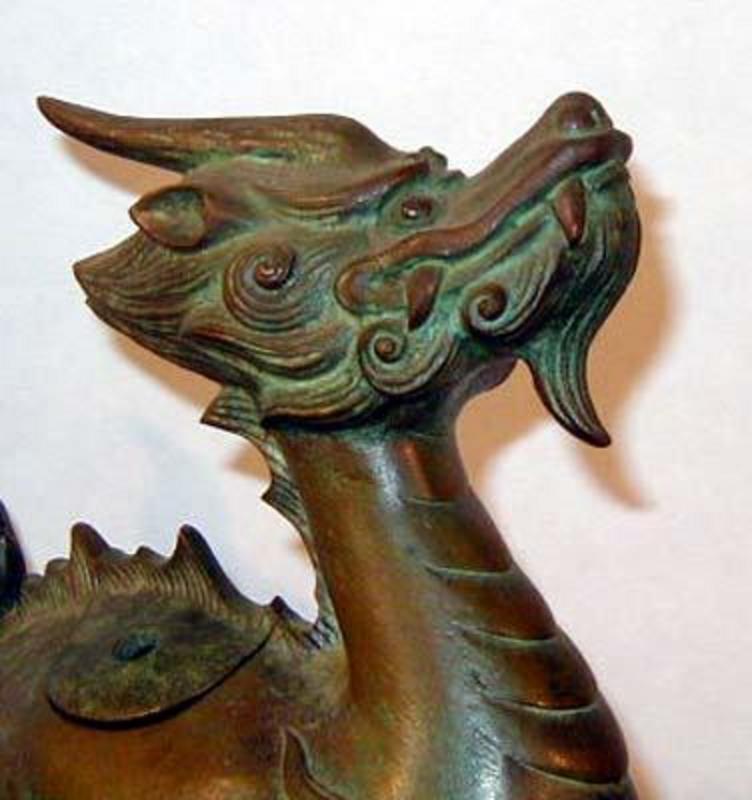 RARE BRONZE KIRIN KORO by KATORI MASAHIKO