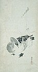 SUPERB Japanese Edo p. Kano Scroll with Ivory, TOUN