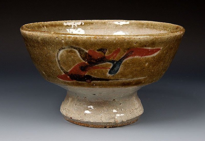 Fine Japanese Chawan Tea Bowl by Potter Kawai Kanjiro