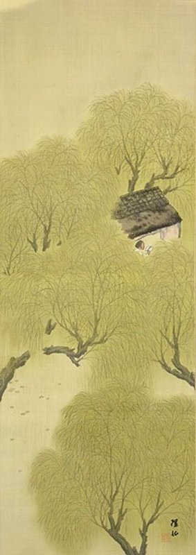 Taisho style Japanese Scroll by Hirai Baisen