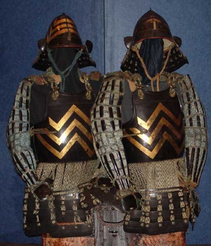 Very Rare! Two Matching Edo period Ashigaru Armor Yoroi