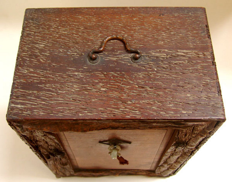 Ornate Antique Japanese Sencha Tea Storage Box