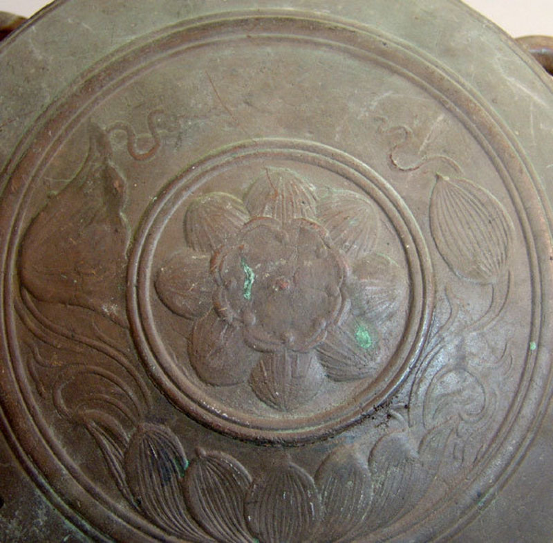 Edo p. Japanese Bronze Waniguchi Temple Wish Bell, 1710
