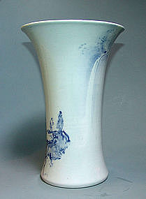 Antique Japanese Zeze Porcelain Vase, Yamamoto Shunkyo