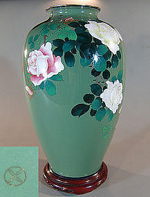 Antique Japanese Ando Cloisonne Vase