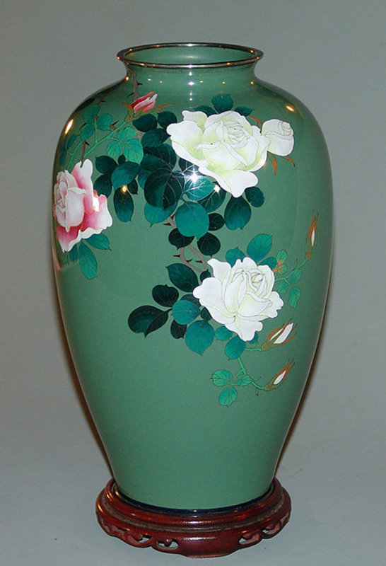 Antique Japanese Ando Cloisonne Vase