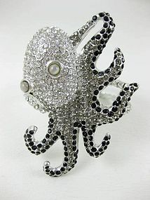Whimsical Carlo Zini Italian Runway Octopus Bracelet