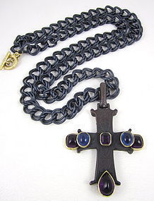 Amazing Diane Love for Trifari Byzantine Cross Necklace