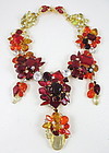 Amazing Robert Sorrell Red Ombre Crystal Necklace