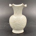 A Song Dynasty Jingdezhen Qingbai Glazed Vase with Petalled Rim