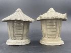 Two Song Dynasty Qingbai Glazed Grain Store Models