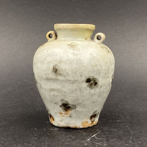 A Chinese Yuan Dynasty Qingbai Glazed Jarlet with Iron-Spots
