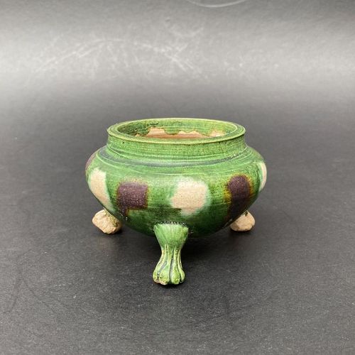 A Chinese Southern Song-Yuan Dynasty Cizao Ware Lead Glazed Censer