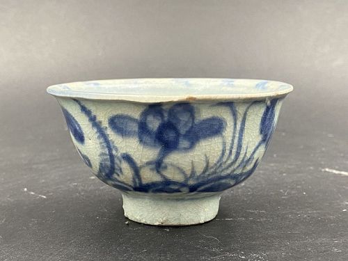 A Ming Dynasty Chenghua Period High Footed Blue and White Cup