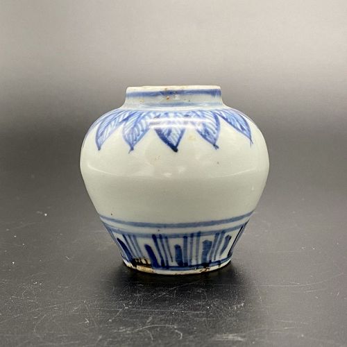 A Ming Dynasty Blue and White Miniature Jar
