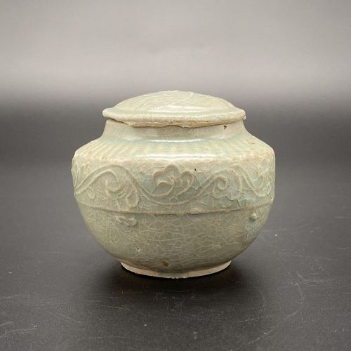 A Yuan Dynasty Qingbai Glazed Box and Cover