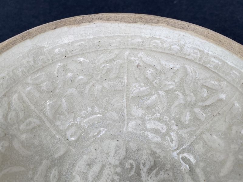 A Southern Song Dynasty Qingbai Glazed Bowl with Molded Decoration