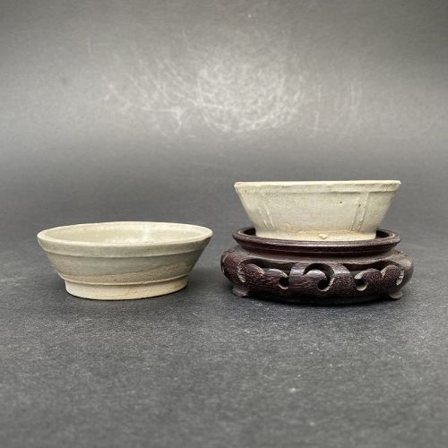 Two Small Yuan Dynasty Fujian Qingbai Dishes