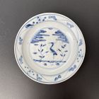 A Ming Dynasty Zhangzhou Blue and White Plate with Crane