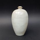A Large Song Dynasty White Glazed Meiping Bottle or Vase