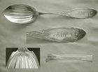 James Watts, Retailed by Bechtel, Coin Silver Mid 19th C Serving Spoon