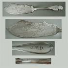 Bigelow, Kennard "Oval Thread" c. 1870 Sterling Silver Fish Slice