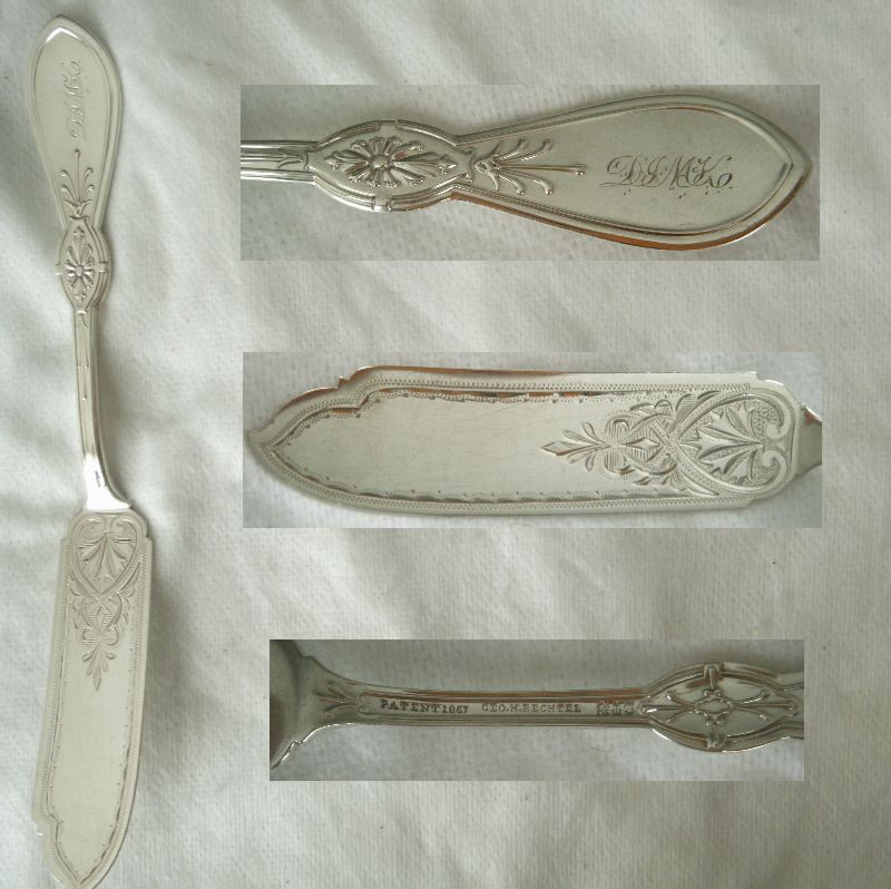 Gorham &quot;Ionic&quot; Greek Revival Coin Silver Master Butter Knife