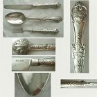 Taylor & Perry 1833 "Grape" Sterling Silver Knife, Fork, Spoon