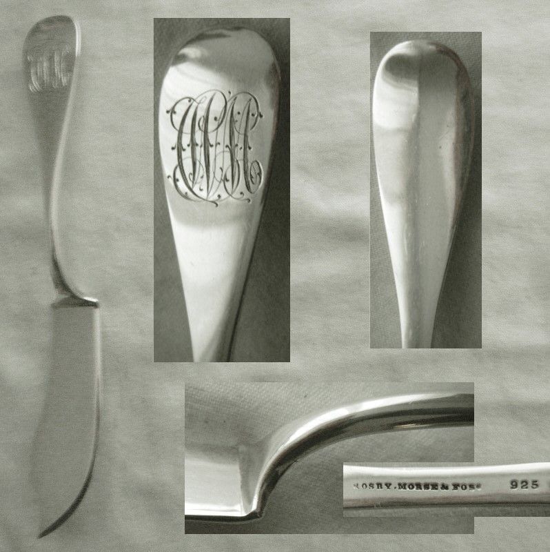 Crosby, Morse &amp; Foss Substantial Sterling Silver Master Butter Knife