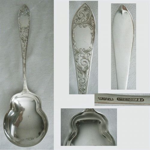 Schofield "Lorraine" Large & Heavy Sterling Silver Serving Spoon