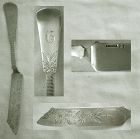 Aesthetic Engraved c. 1880 Sterling Silver Pickle Knife